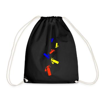 Symbole d’extincteur - Sac de sport léger - noir - Devant