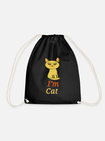 Katze - Turnbeutel - Schwarz
