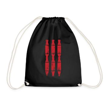 Bougies de l’Ombrie (drapeau) - Sac de sport léger - noir - Devant