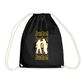 Judo Judo Judo - Turnbeutel - Schwarz - Vorne