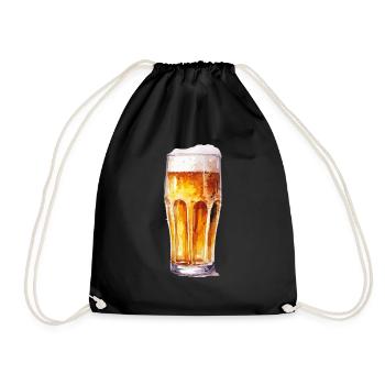 bière - Sac de sport léger - noir - Devant