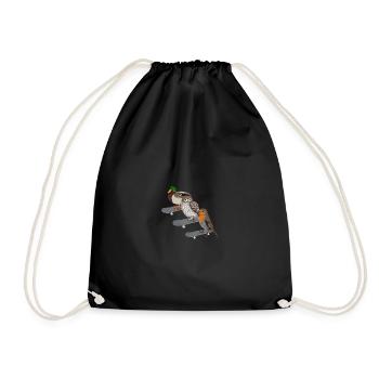 Robin Duck Owl Skateboard Bird - Sac de sport léger - noir - Devant