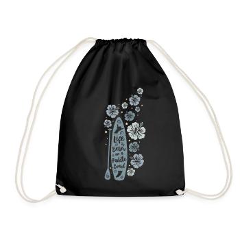 La vie est meilleure sur une planche à pagaie - bleu - Sac de sport léger - noir - Devant