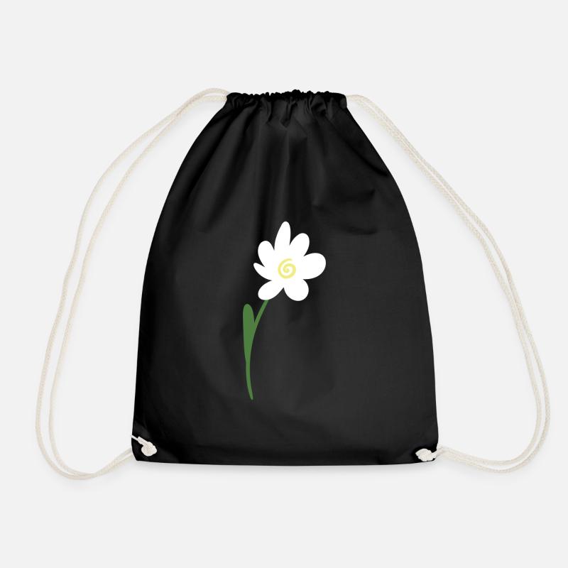 Blume Margeriten Gänseblümchen - Turnbeutel - Schwarz