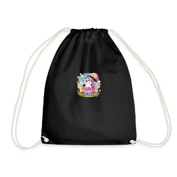 Easter Happy Easter Easter Bunny Easter Egg Spring - Drawstring Bag - black - Front