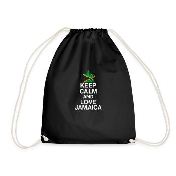 Jamaika Jamaican Reggea Vintage Rastafarian Spüche - Turnbeutel - Schwarz - Vorne