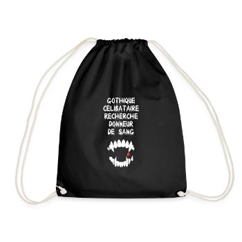 Gothique célibataire - Sac de sport léger - noir - Devant
