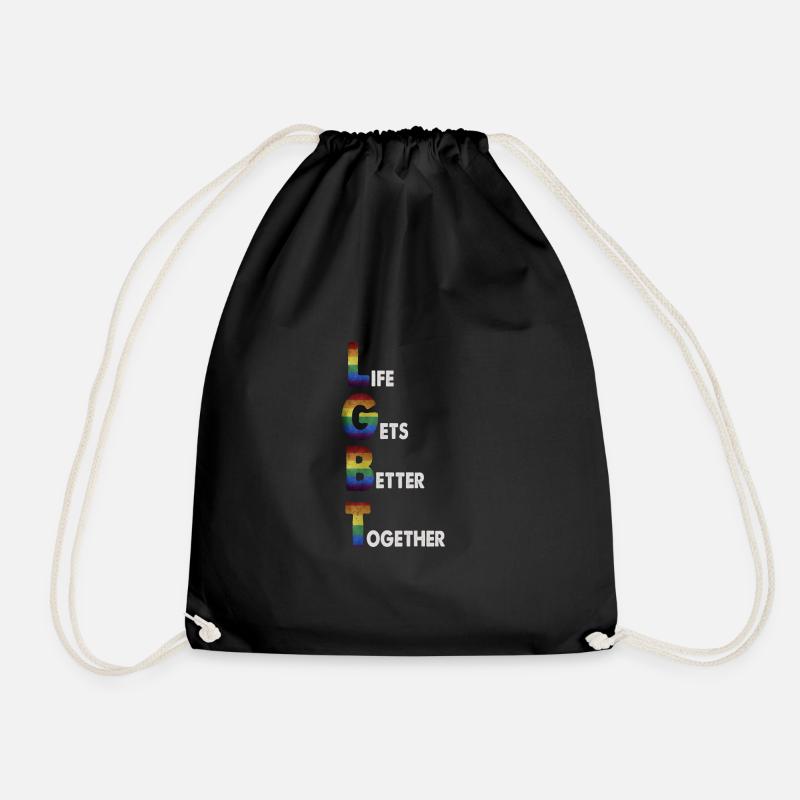 Gay Pride - Drawstring Bag - black