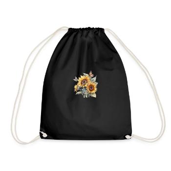 Papillons Nature Papillon Tournesol - Sac de sport léger - noir - Devant