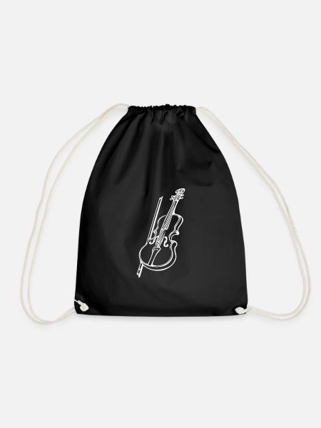Violon antique avec archet de violon - Sac de sport léger - noir