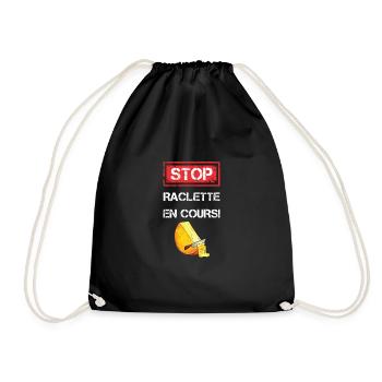 Stop raclette en cours cadeau - Sac de sport léger - noir - Devant