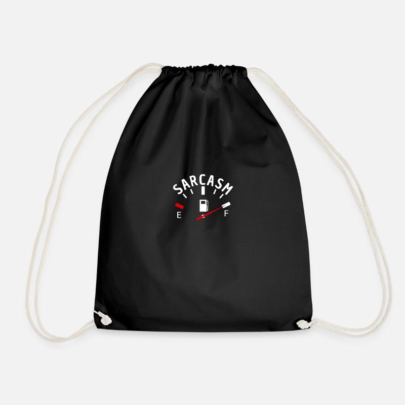 Sarcasm funny sayings - Drawstring Bag - black