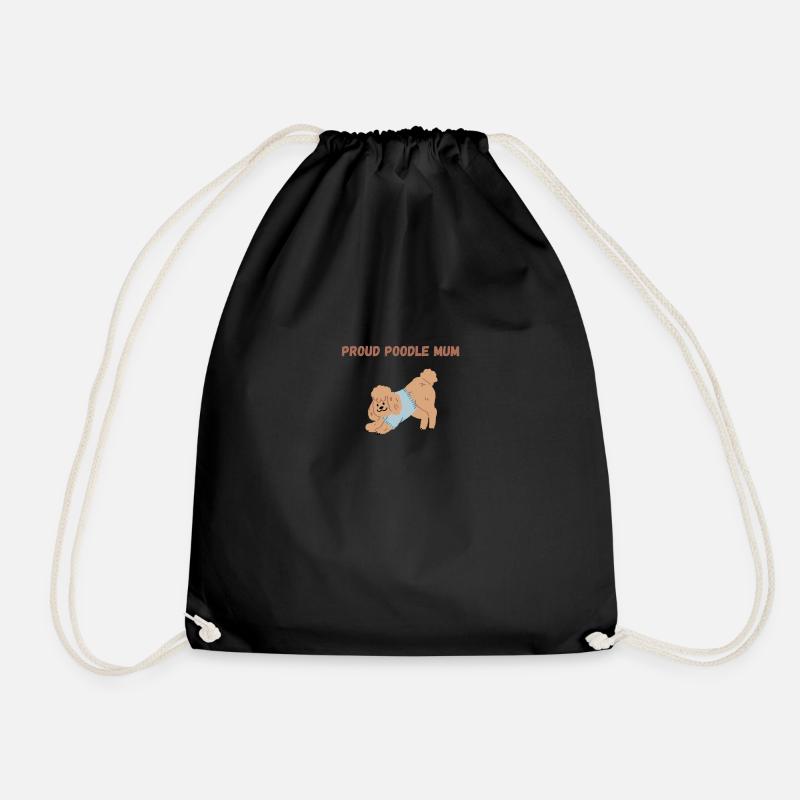 Proud Poodle Mum - Stolze Pudel-Mama Design - Turnbeutel - Schwarz