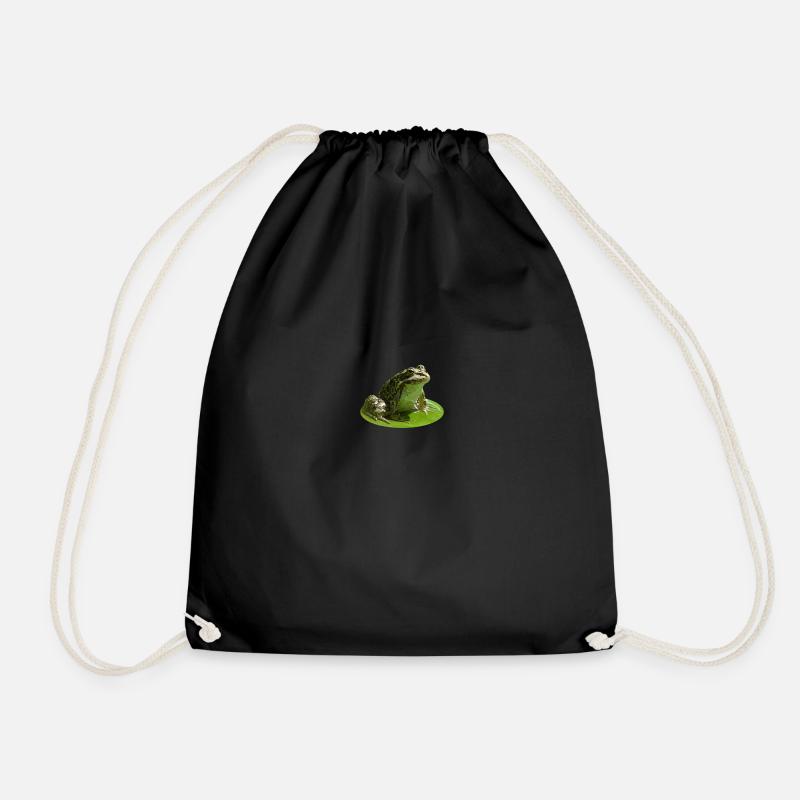 Frog - Drawstring Bag - black
