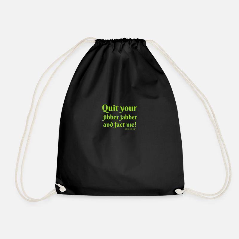 Fact Me! - Drawstring Bag - black