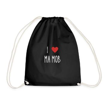 i love ma mob - Sac de sport léger - noir - Devant