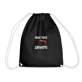 allez tous crevette - Sac de sport léger - noir - Devant