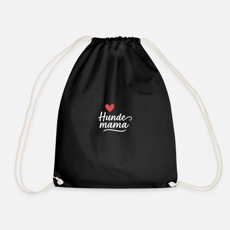 Dogs Mom - Drawstring Bag - black