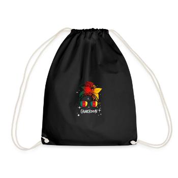 Cameroon - Drawstring Bag - black - Front
