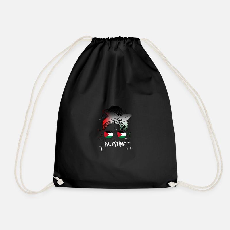 Palestine - Drawstring Bag - black