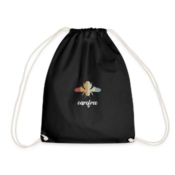 Retro Bee Carefree Biene Be Carefree - Drawstring Bag - black - Front