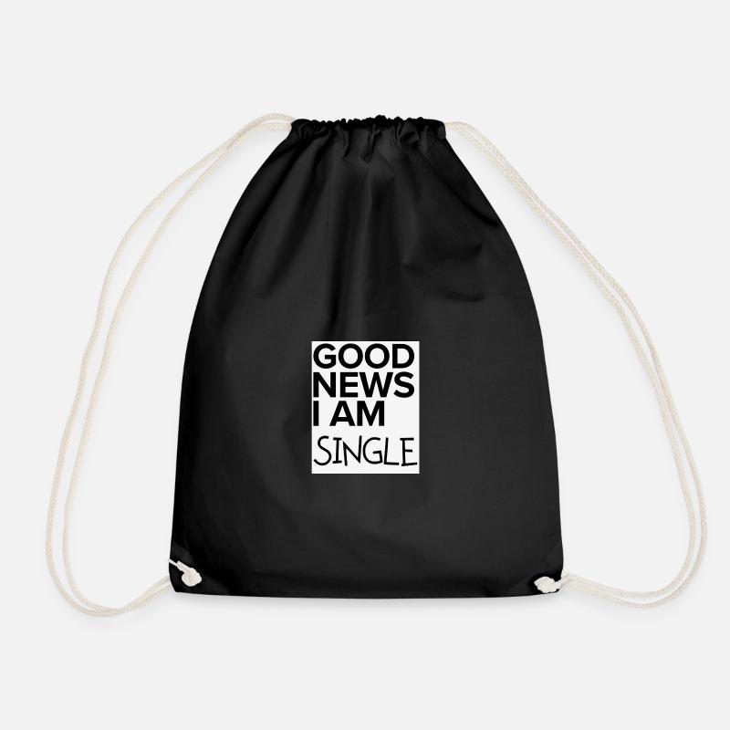 Single Good News - Turnbeutel - Schwarz