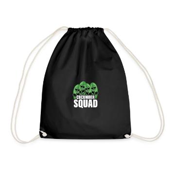 Cucumber Squad cool cucumbers - Drawstring Bag - black - Front