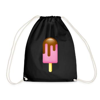 Smiley Ice Cream - Turnbeutel - Schwarz - Vorne