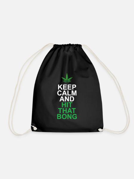 Keep Calm Bong Kiffer - Turnbeutel - Schwarz