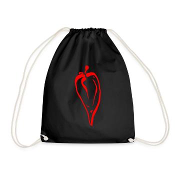 Chilli pepper / chili pepper - Drawstring Bag - black - Front