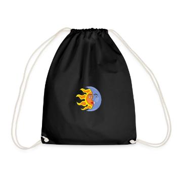Sun and Moon - Drawstring Bag - black - Front