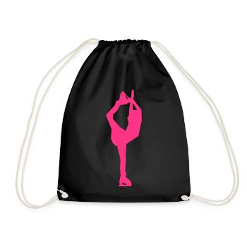 figure skating - Drawstring Bag - black - Front