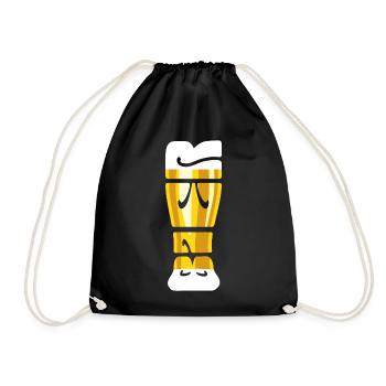 Soif - Verre à bière - Bière de blé - Dire - Sac de sport léger - noir - Devant
