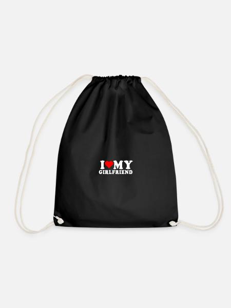 i love my girlfriend - Sac de sport léger - noir