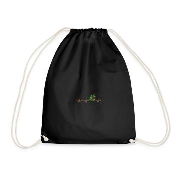 Tomate Plant Heartbeat, drôle de jardinage de tomates - Sac de sport léger - noir - Devant