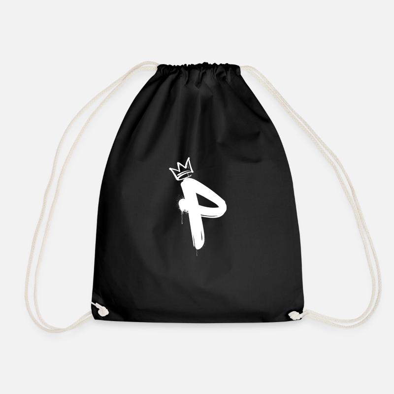 P - Drawstring Bag - black
