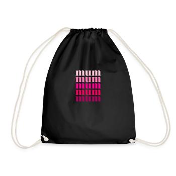 Mum Rosa - Drawstring Bag - black - Front