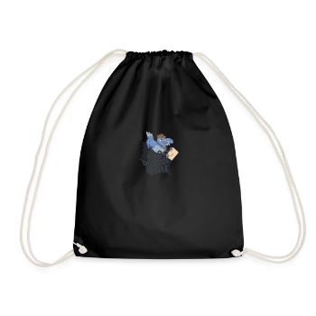 Old School Mail Bird Old School Mail Bird Geschenk - Turnbeutel - Schwarz - Vorne