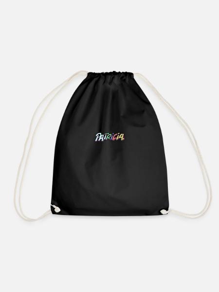 patricia graffiti name - Drawstring Bag - black