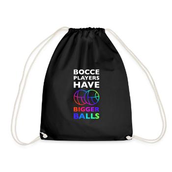 Boccia Ball Lawn Bowling Cadeau - Sac de sport léger - noir - Devant
