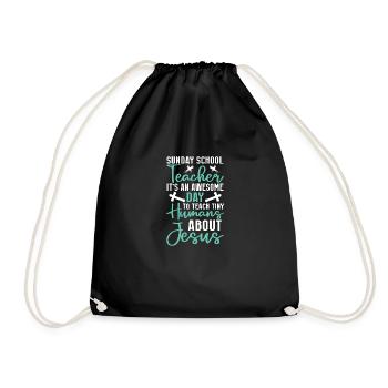 Fidèle serviteur chrétien enseignant de l’école du dimanche - Sac de sport léger - noir - Devant
