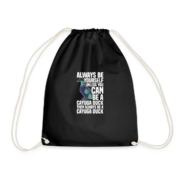Cayuga canard nourriture enclos animal en peluche Cayuga - Sac de sport léger - noir - Devant