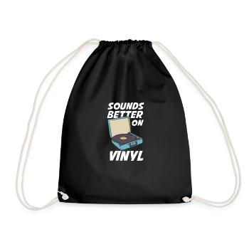 Sounds Better On Vinyl - Turnbeutel - Schwarz - Vorne
