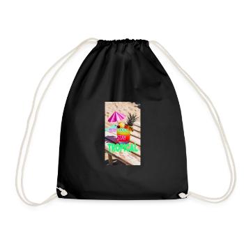 Stay cool Stay tropical - Turnbeutel - Schwarz - Vorne