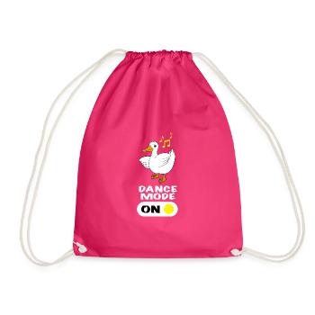 Ente tanzen Spruch Dance Mode On - Turnbeutel - Fuchsia - Vorne