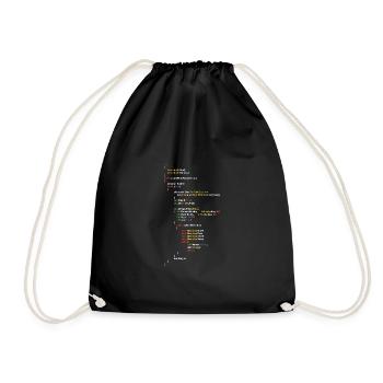 Coder Coding Software Developer Programmer Nerd Ge - Turnbeutel - Schwarz - Vorne