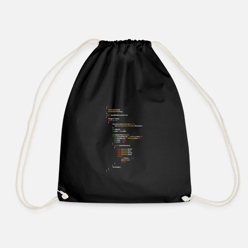 Coder Coding Software Developer Programmer Nerd Ge - Turnbeutel - Schwarz