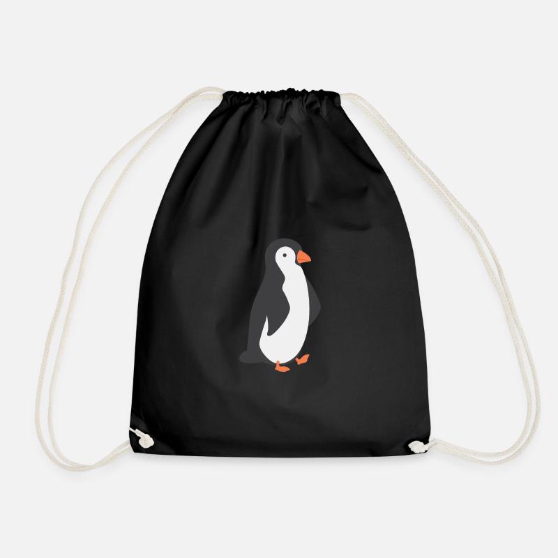 Penguin - Drawstring Bag - black