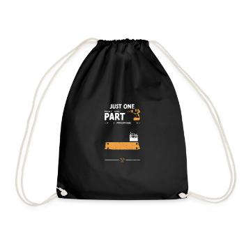 Just One More Car Part I Promise - Drawstring Bag - black - Front