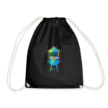 Supportive Routines of Planting Say - Drawstring Bag - black - Front